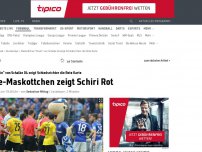 Bild zum Artikel: Schalke-Maskottchen zeigt Schiri Rot