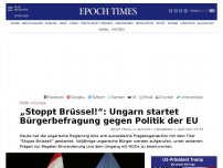 Bild zum Artikel: „Stoppt Brüssel!“: Ungarn startet Bürgerbefragung gegen Politik der EU