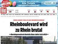 Bild zum Artikel: Immer wieder Tumulte - Rheinboulevard wird zu Rhein brutal