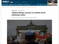 Bild zum Artikel: Bundestagswahl: Jüdische Bürger warnen vor Gefahr durch politischen Islam