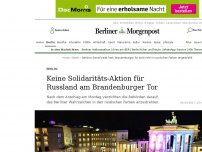 Bild zum Artikel: Terror in St. Petersburg: Keine Solidaritäts-Aktion für Russland am Brandenburger Tor