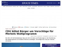 Bild zum Artikel: CDU bittet Bürger um Vorschläge für Merkels Wahlprogramm