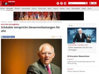 Bild zum Artikel: Auch Soli soll wegfallen - Schäuble verspricht Steuerentlastungen für alle
