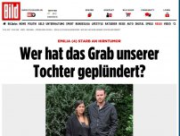 Bild zum Artikel: Emilia (4) starb an Tumor - Wer hat das Grab unserer Tochter geplündert?