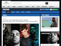 Bild zum Artikel: 11.04.2017 | Drake, Die Liste der Superlative: Das sind die Nominierungen für die Billboard Music Awards 2017