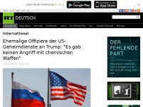 Bild zum Artikel: Ehemalige Offiziere der US-Geheimdienste an Trump: 'Es gab keinen Angriff mit chemischen Waffen'