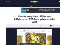 Bild zum Artikel: #bedforaway-Fans: Bilder von hilfsbereiten BVB-Fans gehen um die Welt