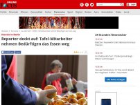 Bild zum Artikel: Skandal in Berlin - Reporter deckt auf: Tafel-Mitarbeiter nehmen Bedürftigen das Essen weg