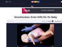 Bild zum Artikel: Das Kind droht zu ersticken? So leisten Sie Erste Hilfe!