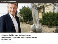 Bild zum Artikel: „Riesige Beidln sind bei uns immer willkommen“: Lopatka holt Phallus-Statue in ÖVP-Klub