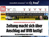 Bild zum Artikel: Auf Twitter - Zeitung macht sich über  ​Anschlag auf BVB lustig!
