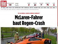 Bild zum Artikel: Zu schnell geflitzt - So sieht ein Sportwagen nach einem Regen-Crash aus