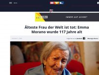 Bild zum Artikel: Älteste Frau der Welt ist tot: Emma Morano wurde 117 Jahre alt