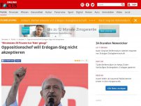 Bild zum Artikel: 'Mindestens 50 Prozent hat 'Nein' gesagt' - Oppositionschef will Erdogan-Sieg nicht akzeptieren