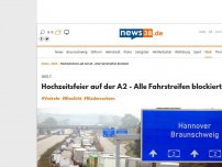 Bild zum Artikel: Hochzeitsfeier auf der A2 - Alle Fahrstreifen blockiert