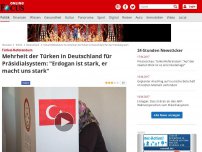 Bild zum Artikel: Mehrheit stimmte für Präsidialsystem  - 'Erdogan ist stark, er macht uns stark': Wie Türken in Deutschland den Wahlsieg feiern