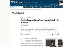 Bild zum Artikel: Bei Hannover: Hochzeitsgesellschaft blockiert die A 2 mit 13 Autos