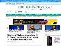 Bild zum Artikel: Deutsch-Türken stimmten für Erdogan - Claudia Roth sieht Schuld bei Deutschland