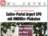 Bild zum Artikel: „DIE PARTEI“-Diskussionen - Satire-Partei ärgert SPD mit #NRWirr-Plakaten