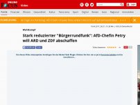 Bild zum Artikel: Wahlkampf - Stark reduzierter 'Bürgerrundfunk': AfD-Chefin Petry will ARD und ZDF abschaffen