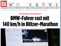 Bild zum Artikel: Mit Vollgas in Radarfalle - BMW-Fahrer rast mit 140 km/h durch die Stadt