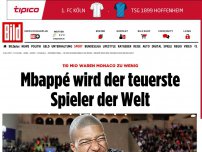 Bild zum Artikel: 110 Mio waren zu wenig - Mbappé wird der teuerste Spieler der Welt