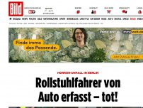 Bild zum Artikel: Horror-Crash in Berlin - Rollstuhlfahrer von Auto erfasst – tot!
