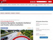 Bild zum Artikel: Streckenabhängige Abrechnung - Geheime Mautpläne: Autobahn-Vielfahrer und Pendler sollen draufzahlen