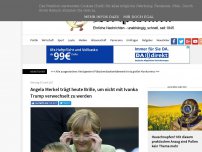 Bild zum Artikel: Angela Merkel trägt heute Brille, um nicht mit Ivanka Trump verwechselt zu werden