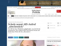 Bild zum Artikel: Schulz nennt AfD-Aufruf zu Kirchenaustritt „abscheulich“