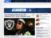 Bild zum Artikel: +++ OFFIZIELL: Marshawn Lynch geht zu den Raiders +++