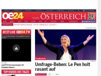 Bild zum Artikel: Umfrage-Beben: Le Pen holt rasant auf