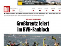 Bild zum Artikel: Party in der Stadionkurve - Großkreutz feiert mit den BVB-Fans