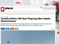 Bild zum Artikel: Schleswig-Holstein: Guerilla-Aktion: AfD lässt Flugzeug über Wahlkampftermin mit Merkel kreisen