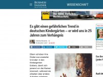 Bild zum Artikel: Es gibt einen gefährlichen Trend in deutschen Kindergärten — er wird uns in 25 Jahren zum Verhängnis