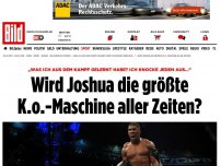 Bild zum Artikel: „Ich knocke JEDEN aus...' - Wird Joshua die größte K.o.-Maschine aller Zeiten?