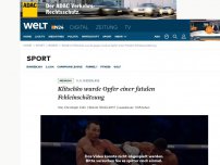 Bild zum Artikel: K.o.-Niederlage: Klitschko wurde Opfer einer fatalen Fehleinschätzung