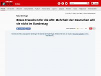 Bild zum Artikel: Neue Umfrage - Böses Erwachen für die AfD: Mehrheit der Deutschen wollen sie nicht im Bundestag