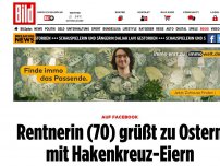 Bild zum Artikel: Auf Facebook - Rentnerin (70) grüßt mit Hakenkreuz-Eiern