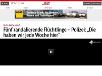 Bild zum Artikel: Fünf randalierende Flüchtlinge – Polizei: „Die haben wir jede Woche hier“