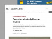 Bild zum Artikel: Präsidentschaftswahl in Frankreich: Deutschland würde Macron wählen