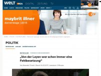 Bild zum Artikel: Führung in der Bundeswehr: 'Von der Leyen war schon immer eine Fehlbesetzung'