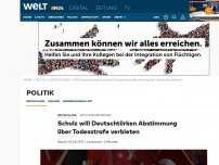 Bild zum Artikel: SPD-Kanzlerkandidat: Schulz will Deutschtürken Abstimmung über Todesstrafe verbieten