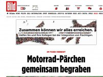 Bild zum Artikel: Im Tode vereint - Motorrad-Pärchen gemeinsam begraben