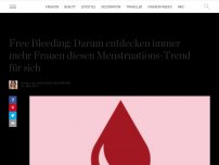 Bild zum Artikel: „Lass laufen“ - Der NEUE Menstruations-Trend heißt: Free Bleeding!