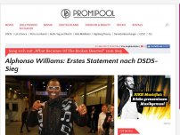 Bild zum Artikel: Alphonso Williams: Erstes Statement nach DSDS-Sieg