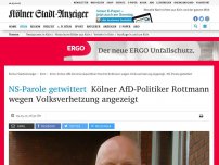 Bild zum Artikel: NS-Parole getwittert: Kölner AfD-Politiker Rottmann wegen Volksverhetzung angezeigt
