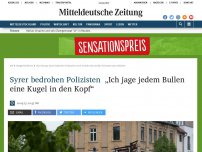 Bild zum Artikel: Syrer bedrohen Polizisten: „Ich jage jedem Bullen eine Kugel in den Kopf“