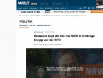 Bild zum Artikel: Landtagswahl: Erstmals liegt die CDU in NRW in Umfrage knapp vor der SPD