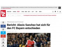 Bild zum Artikel: Bericht: Alexis Sanchez hat sich für den FC Bayern entschieden